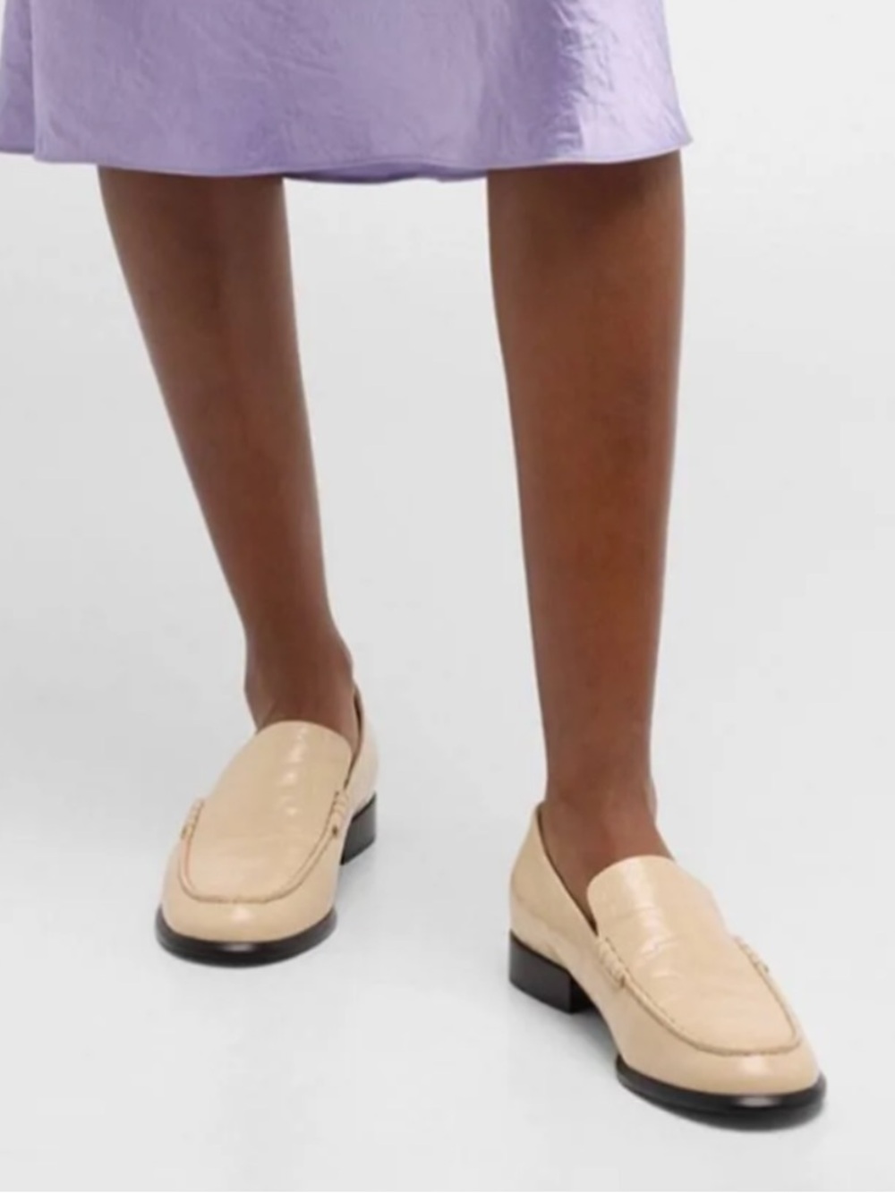 Vince Naomi Loafer in Birch Sand Croc - Sx 9.5M